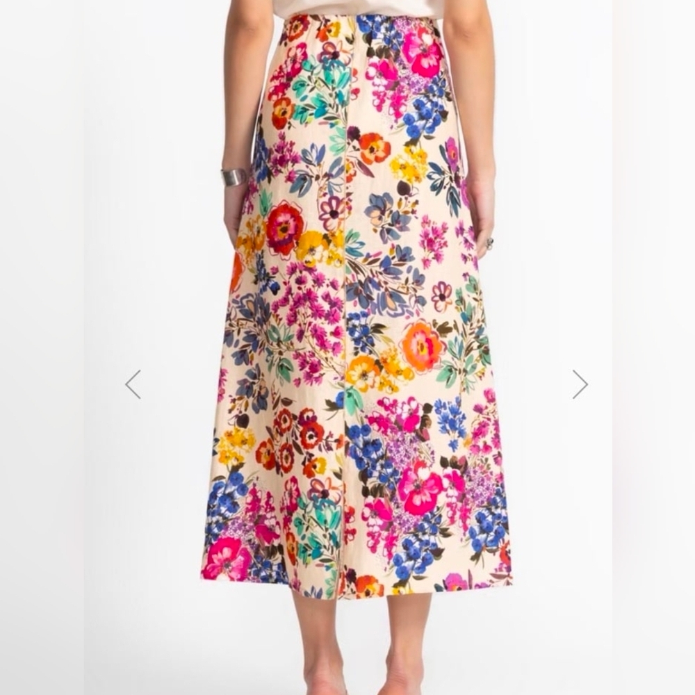 Johnny Was Multicolor Floral Maxi Skirt